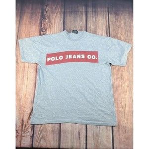 Vintage Polo Jeans Co Men's Graphic T-shirt Size Small Made in the USA
